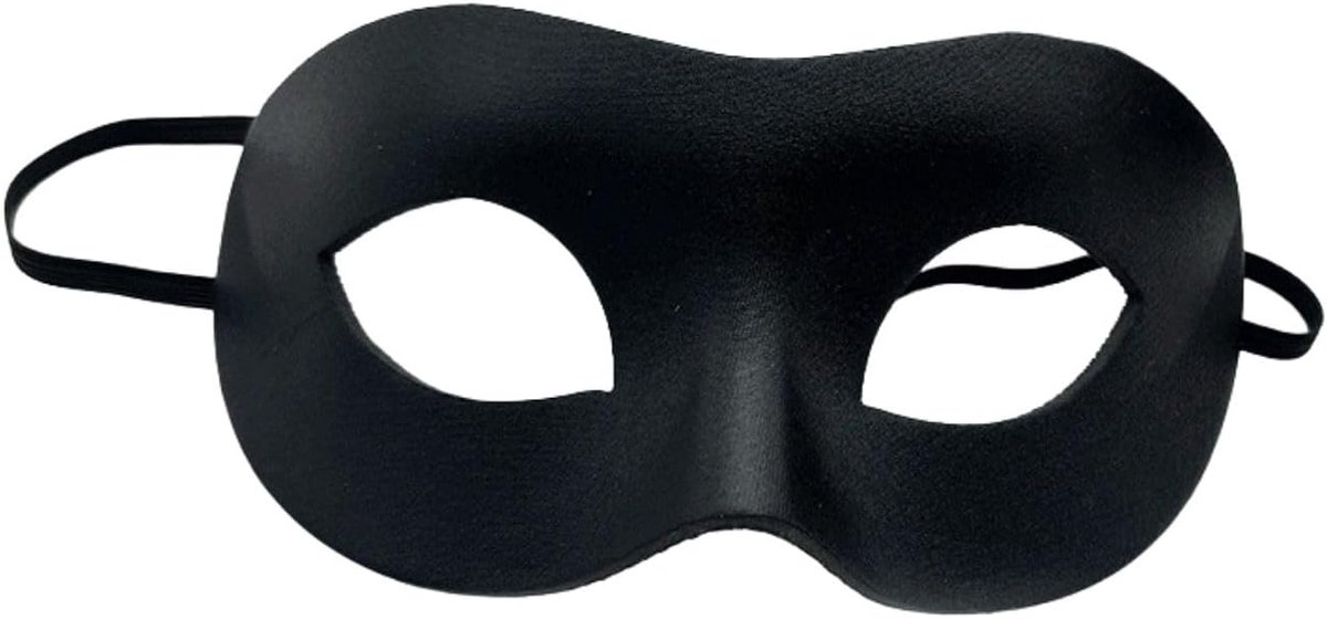 SnelShoppen - Venetiaans masker zwart voor heren, comfortabel EVA masker voor carnaval, Halloween, themafeestjes, vintage stijl, 19 x 9 cm, geheimzinn
