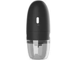 SnelShoppen - Draagbare Mini Elektrische Koffiemolen met Meerdere Maalstanden, USB Oplaadbaar, Inclusief Reinigingsborstel, Zwart voor Keuken en Kanto