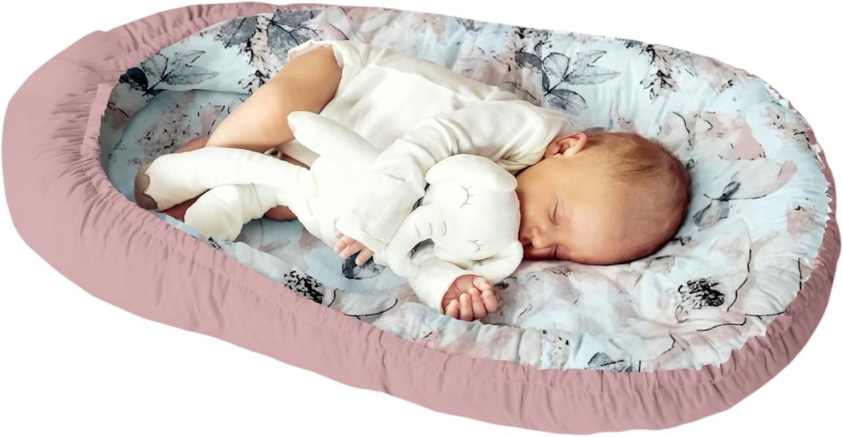 SnelShoppen - Multifunctioneel Babynestje Cocoon Baby Reiswieg 100% Katoen Anti-Allergisch Bumper voor Baby's - Ideaal voor Thuis en op Reis
