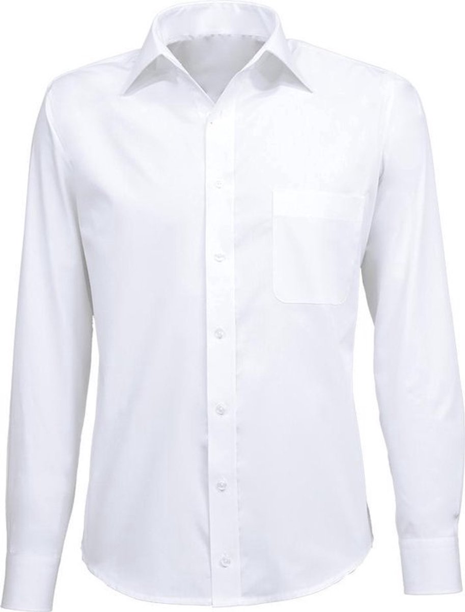 Giovanni Capraro Heren Overhemd Wit Semi Spread ML7 Comfort Fit - 53