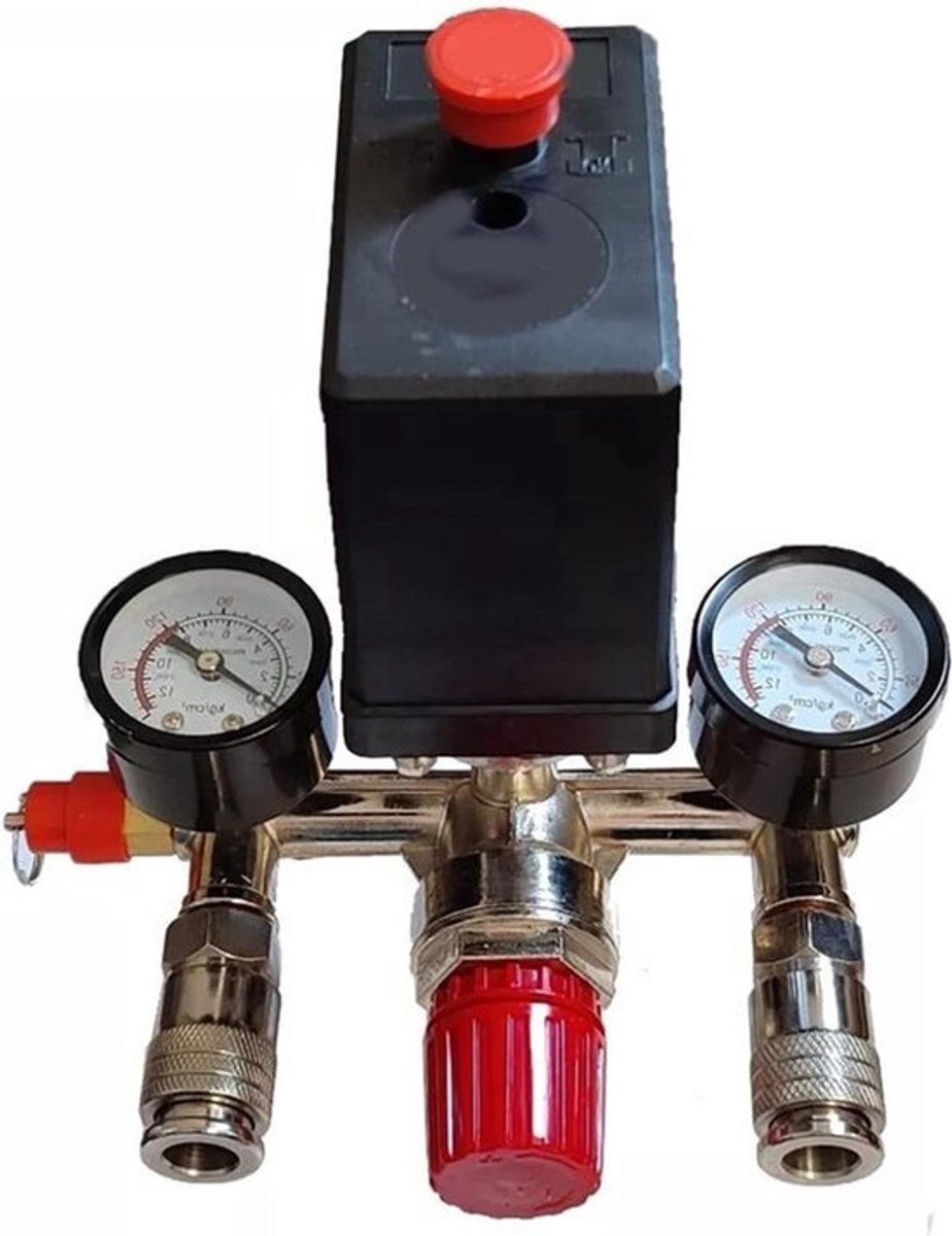 Luchtcompressor Drukklep - Drukschakelaar met Gauge 220v 380v - Dual Gauge Pomp .