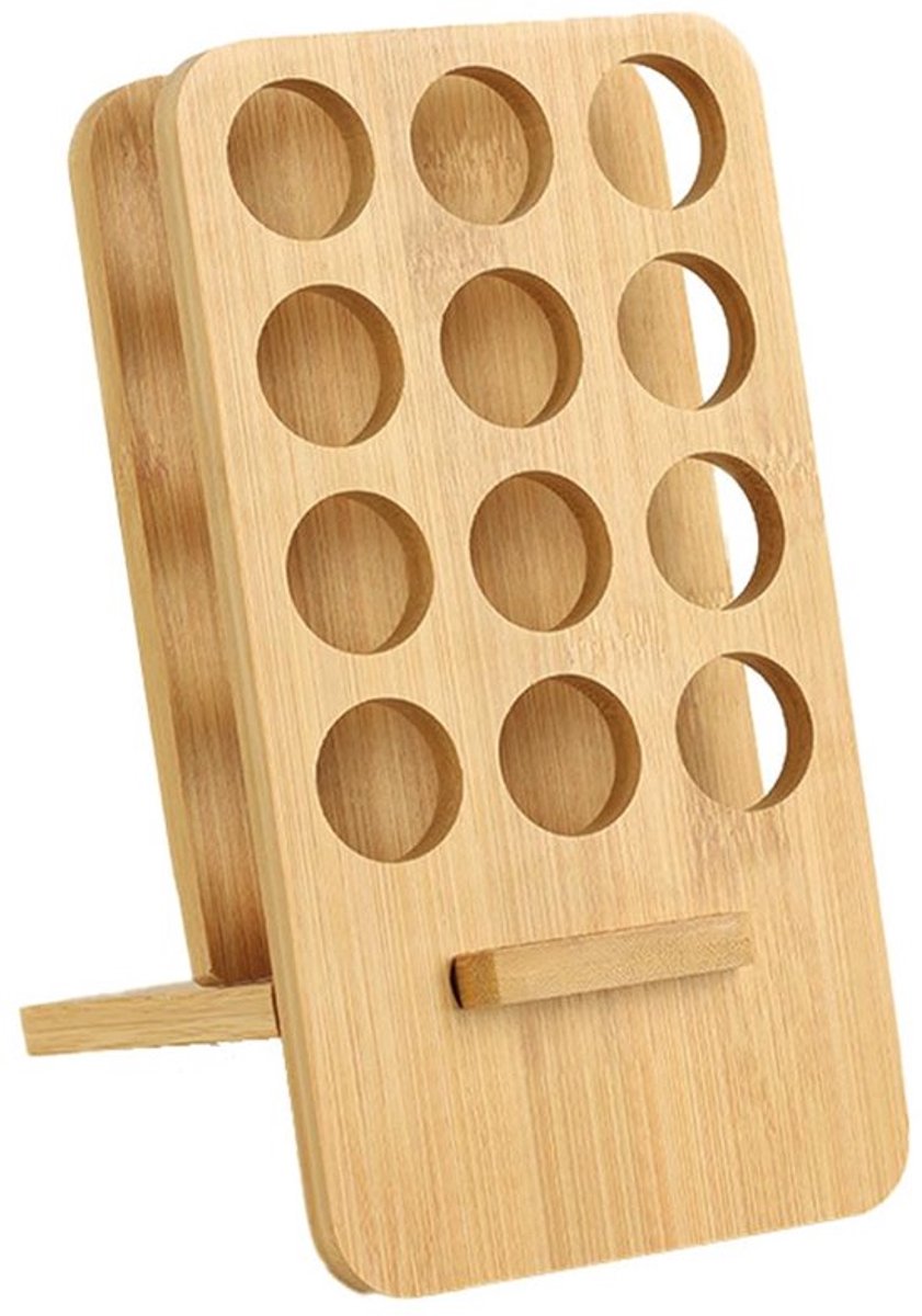 Essentiële olie 12 sleuven opbergdoos Houten essentiële zelfgemaakte display organizer standaard houder voor 15 ml flessen