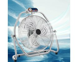 Industriële Vloerventilator - Metaal Ventilator - Ruimte Koelen - Verstelbare Kantelkopt - 50 cm -…