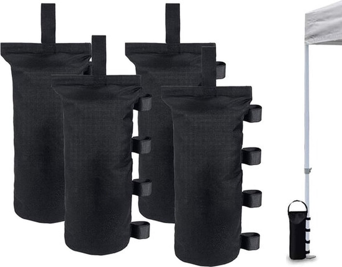 Gewichten Voor Paviljoen - Waterdichte Zandzakken Voor Tent - 4 Stuks - Stand Bescherming Set - Gewichtzak - Zandzakken - Verdikte Zandzak - Zandzakken Voor Tent - Gewichtzakken - Partytent - Verzwaringsvoet - ø15cm - Luifel/Tent - Winddicht - Dik