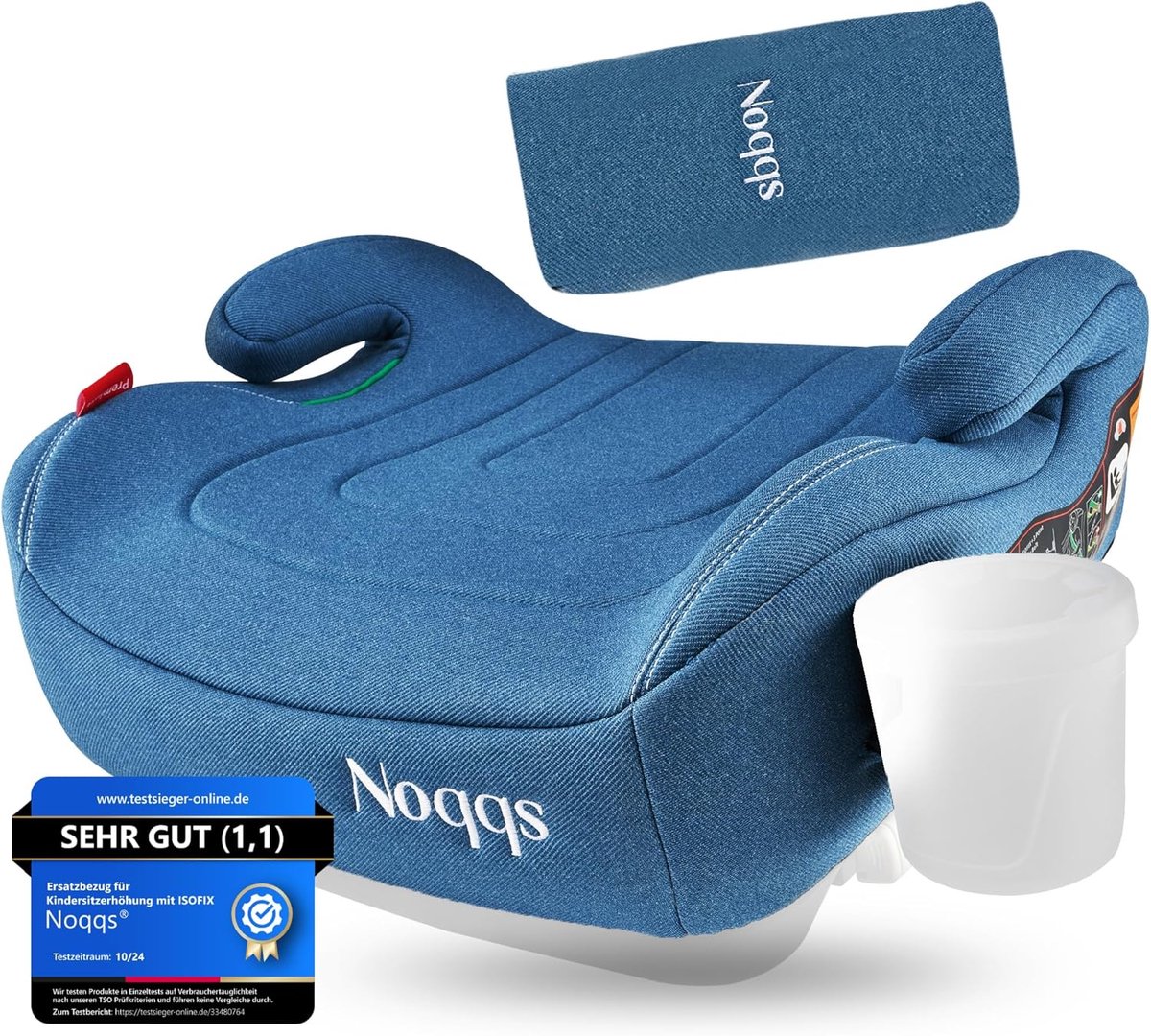 Vervangende hoes kinderzitverhoger blauw | wasbaar, incl. gordelkussen, optimale bescherming en comfort voor kinderen