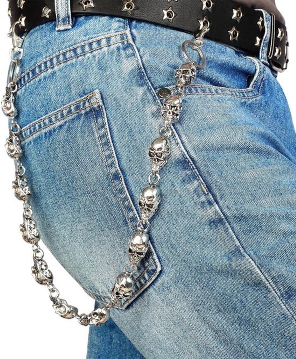 Multi Layer Hip Hop Gothic Pants Chain voor Mannen en Vrouwen met Chain Belt en Wallet Chain