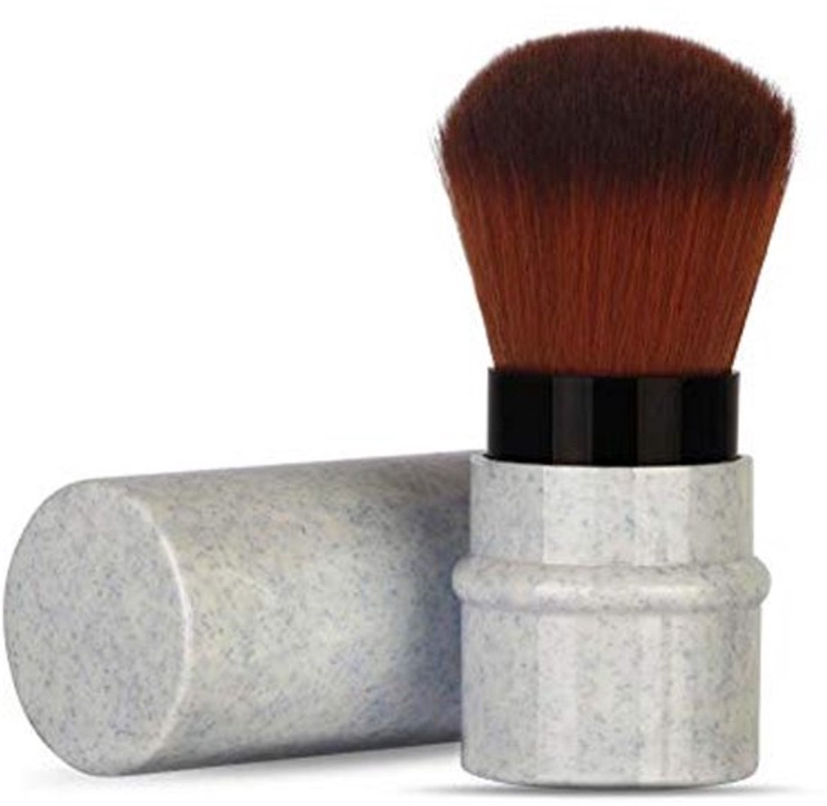 Terugtrekbare Kabuki Gezichtsborstel, Draagbare Make-up Borstel voor Poeder, Blush en Bronzer, Ideaal voor minerale cosmetica en foundation
