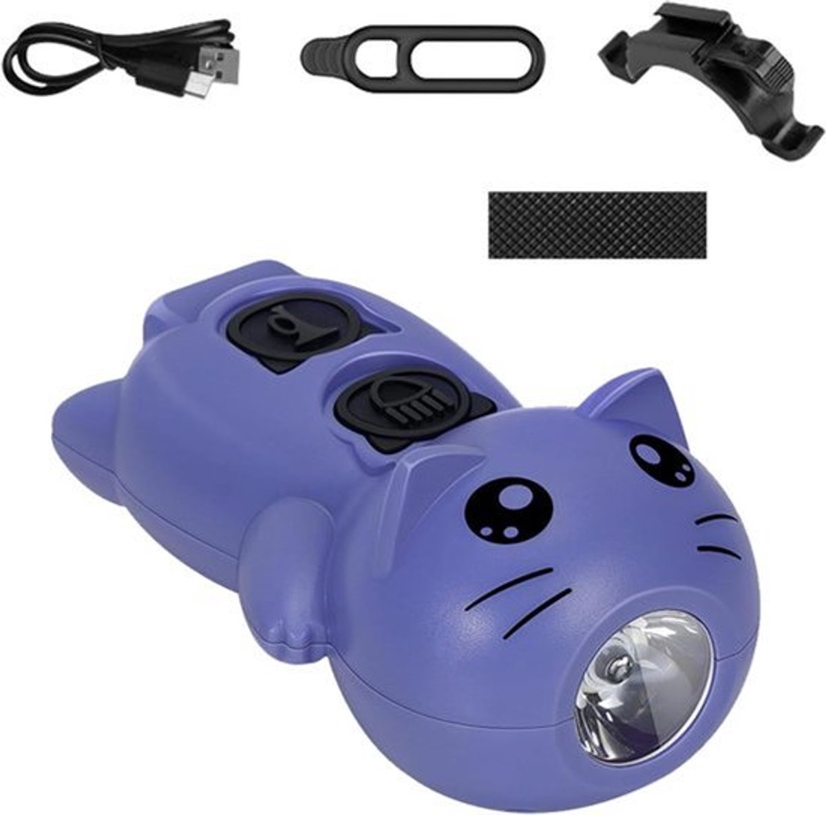 Led kinderscooterlicht USB-oplaadbaar met claxon IP64 waterdicht - Drievoudige modus voor step en kinderwagen
