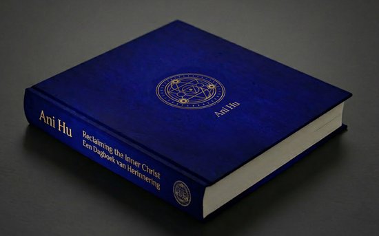 Blauw boek met gouden opdruk Ani Hu Reclaiming the Inner Christ Een Dagboek van Herinnering