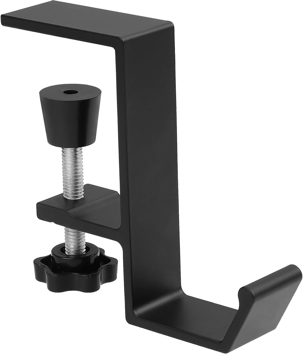 SnelShoppen - Hoofdtelefoonstandaard, Verstelbare Hoofdtelefoonhouder, Aluminium Tafelstandaard, Desk Headsethouder, Klein Bureau Accessoire, Haak voo