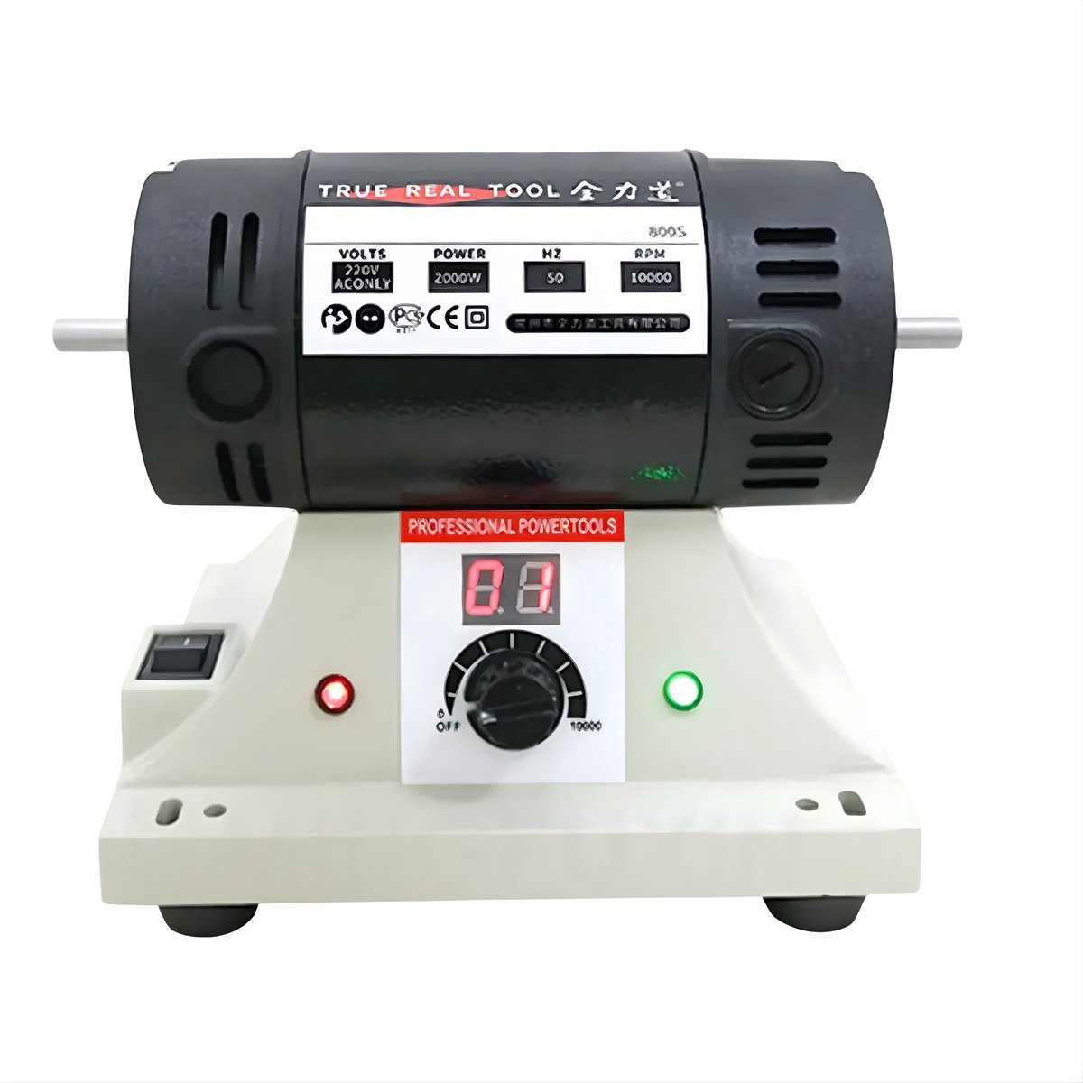 800W mini bench grinder - compacte polijst- en buffer machine met flexibele as precisiewerk - kleur niet gespecificeerd