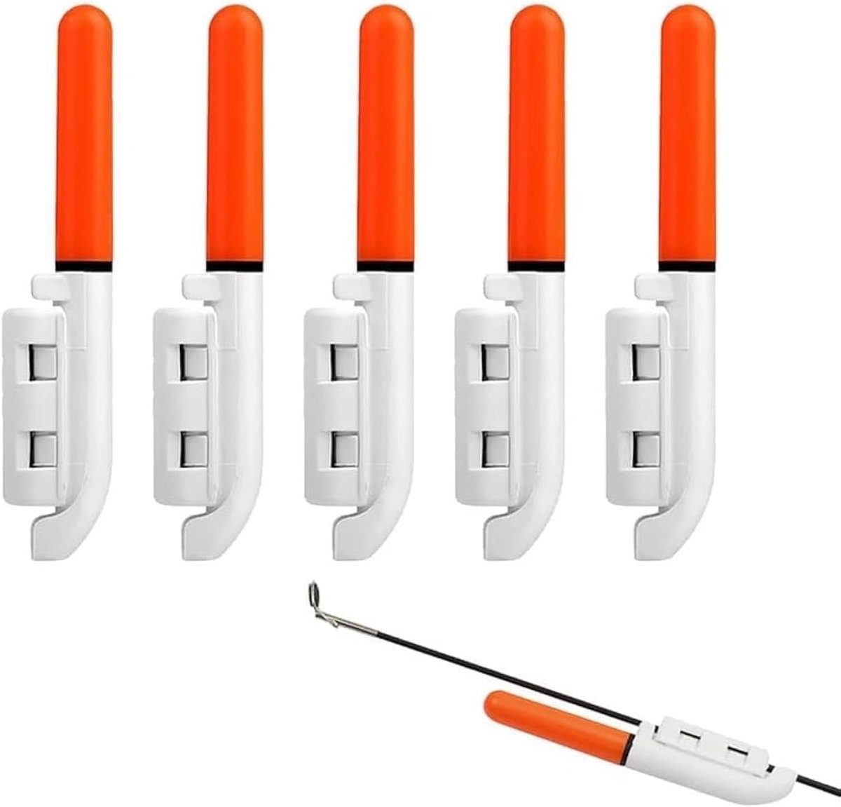 SnelShoppen - Fishing Night Light Set - 5 Stuks LED Vissignalen, Waterdichte Glow Stick met Buckle - Ideaal voor Nachtvissen, Zeevissen, Vissers, Onde