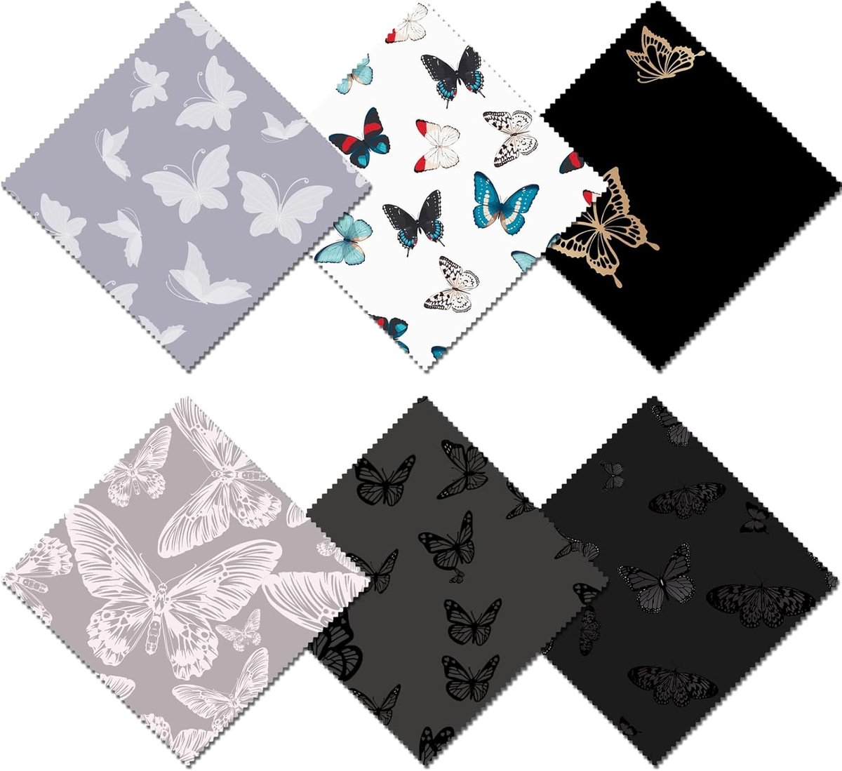 SnelShoppen - 6Pcs Microfiber Glazen Poetsdoekjes - Herbruikbare Aesthetic Doeken voor Brillen, Telefoons en Camera's - 6.3 x 6.3 Inch - Unisex voor D