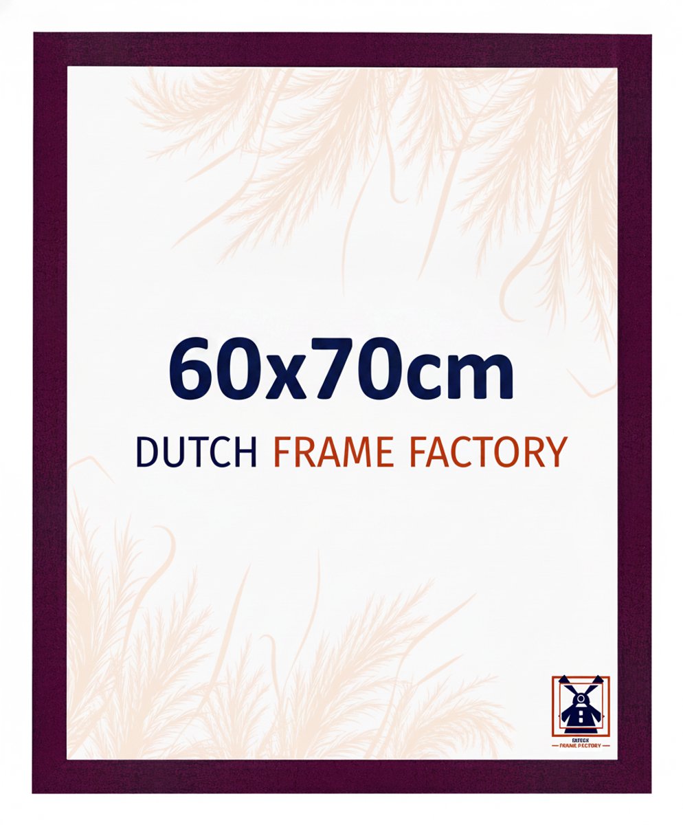 Fotolijst 60x70 cm - MDF - Wijnrood Geveegd - Benno