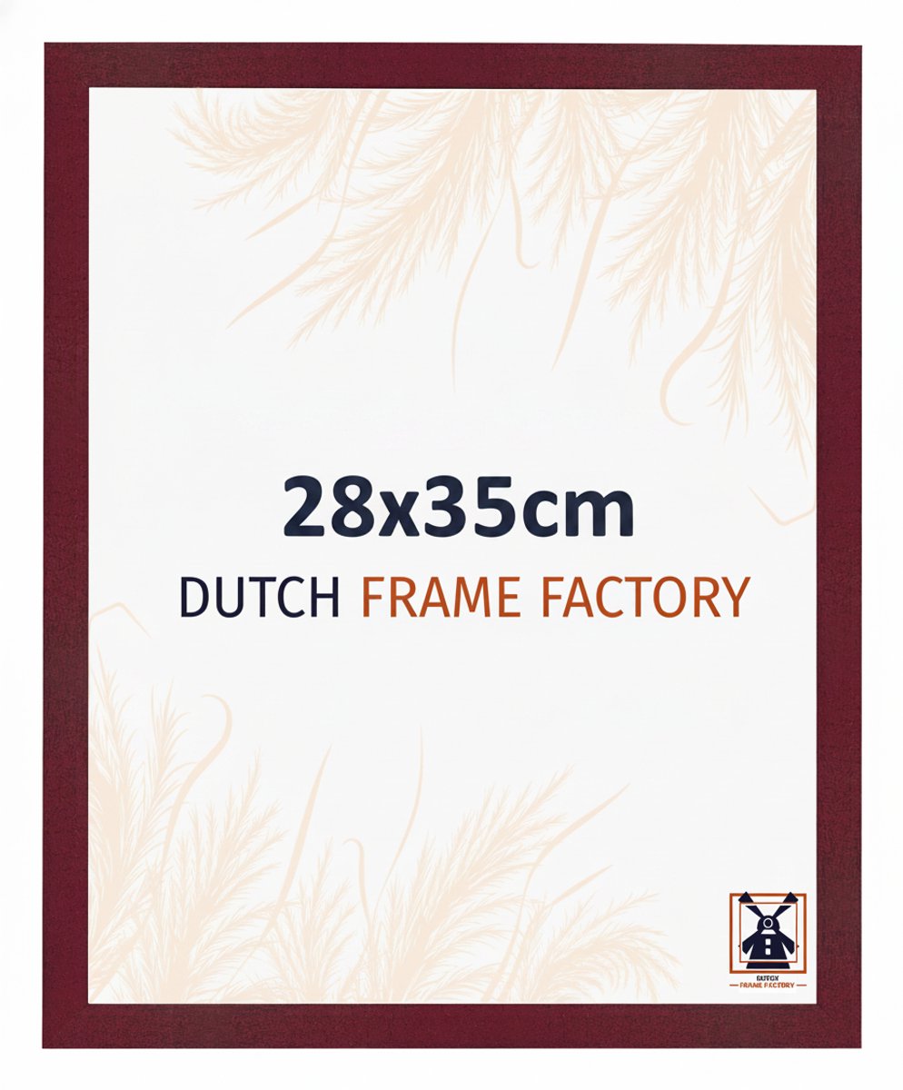 Fotolijst 28x35 cm - MDF - Wijnrood Geveegd - Benno