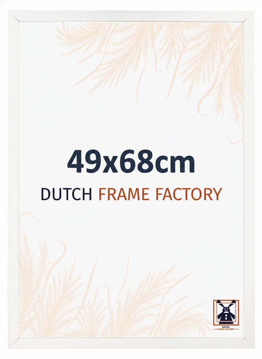 Fotolijst 49x68 cm - MDF - Wit Hoogglans - Benno