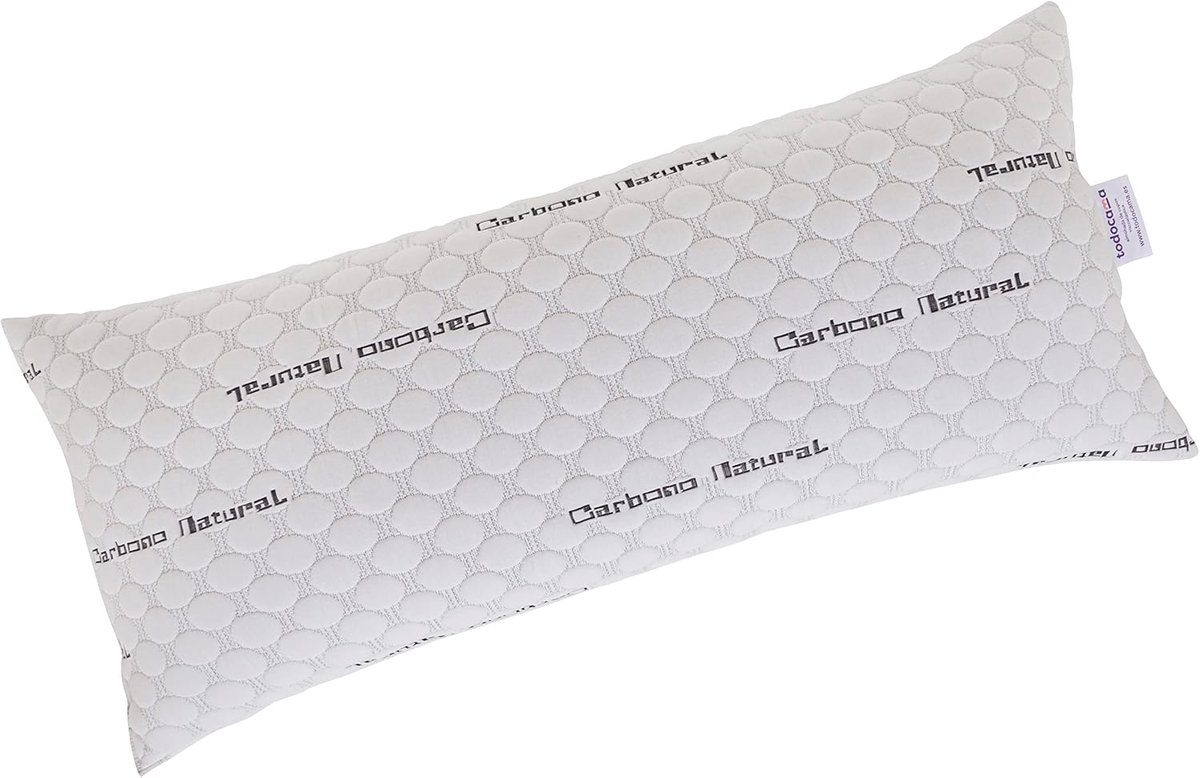 SnelShoppen - 100% Visco-elastisch Kussen met Carbon Stretch Stof, Medium tot Hoge Stevigheid, 90 cm, Ergonomisch en Comfortabel voor Optimale Nek- en