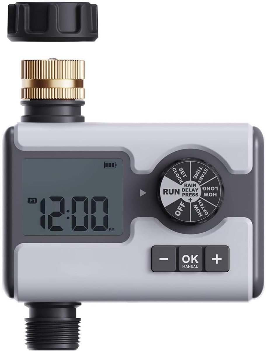 SnelShoppen - Water Timer Tuin Irrigatie Slang Timer met Regenvertraging, Handmatig, Automatisch Bewateringssysteem voor Tuinen, Gazons en Zwembaden