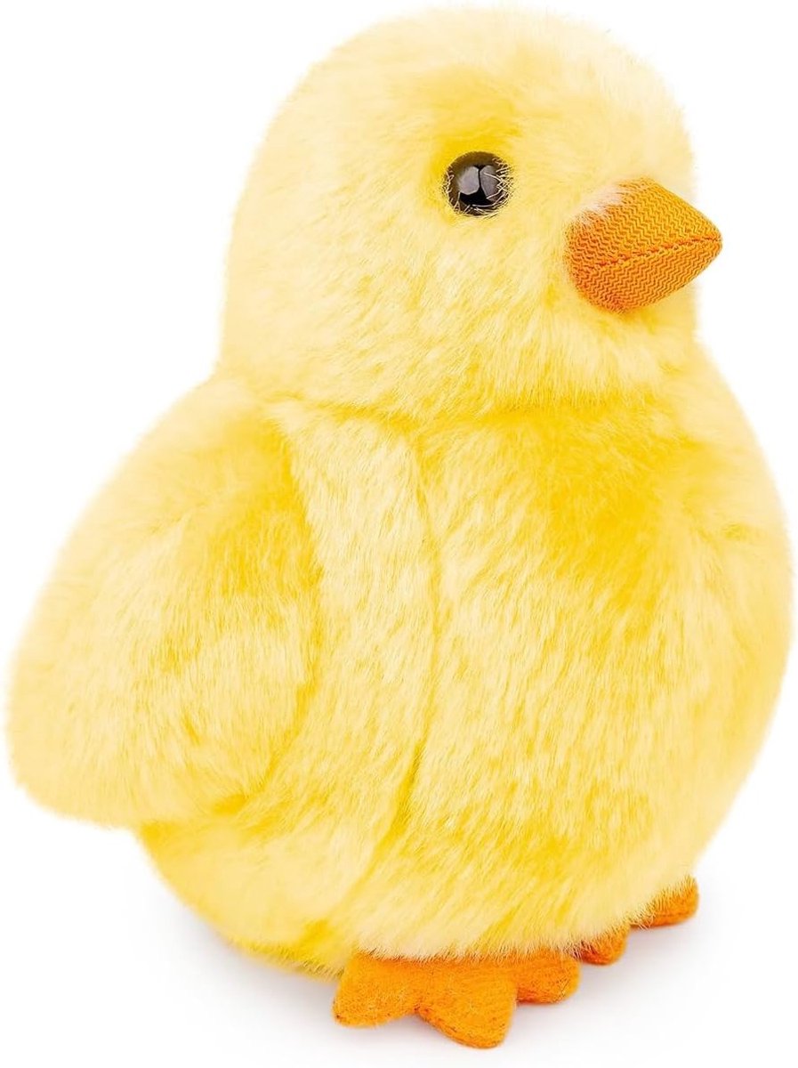 SnelShoppen - Gele Kippetje Pluche 12cm - Schattige Pluche Speelgoed Boerderij Dier - Realistisch Gevuld Dier - Super Zacht - Decoratie Slaapkamer - C