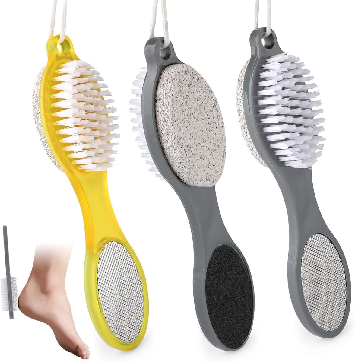 SnelShoppen - 3Pcs 4 in 1 Voetverzorging Callus Remover Set met Pumice Steen, Voetvijl en Schuurpapier - Professionele Pedicure Tools voor Dode Huid V