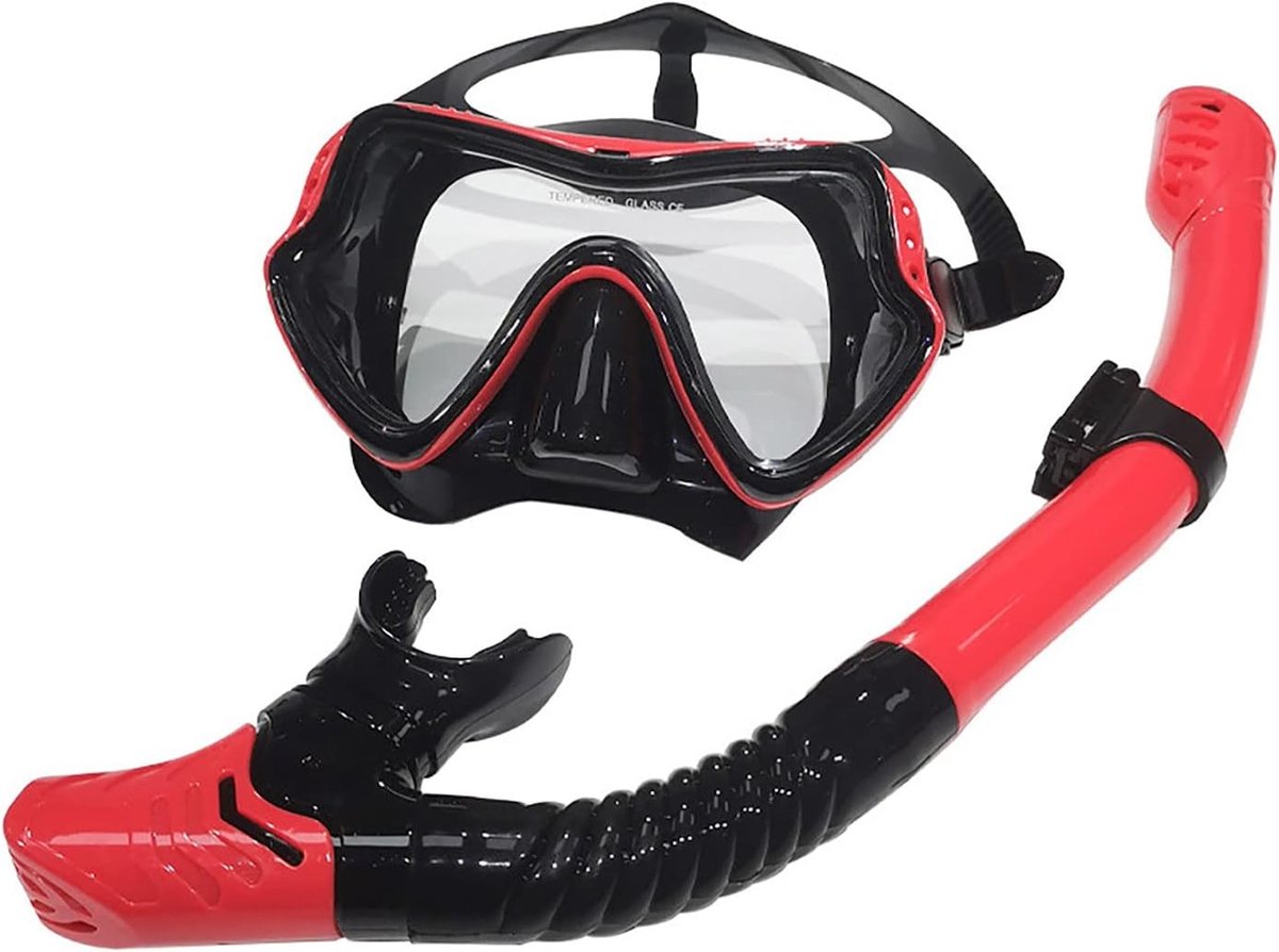 Thijox - Duikbril Snorkelen Set met Twee Ademslangen voor Heren en Dames, Silicagel Duikbril met Groot Frame voor Onderwater Avonturen