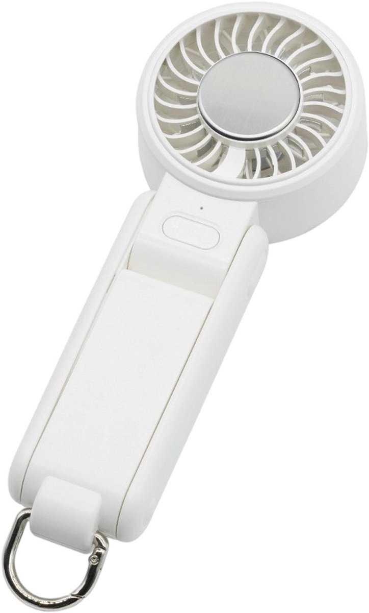 Ultiem veelzijdige handventilator: krachtige motor, led-display, oplaadbaar, inklapbaar ontwerp, 3-in-1 draagbare ventilator voor in de hand, op het bureau of om de nek – ideaal voor op reis.