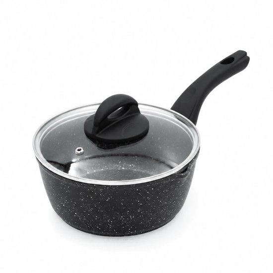 Blackmoor Steelpan 20cm met Glazen Deksel - Keramische Anti-aanbaklaag - PFAS-Vrij - Geschikt voor Inductie