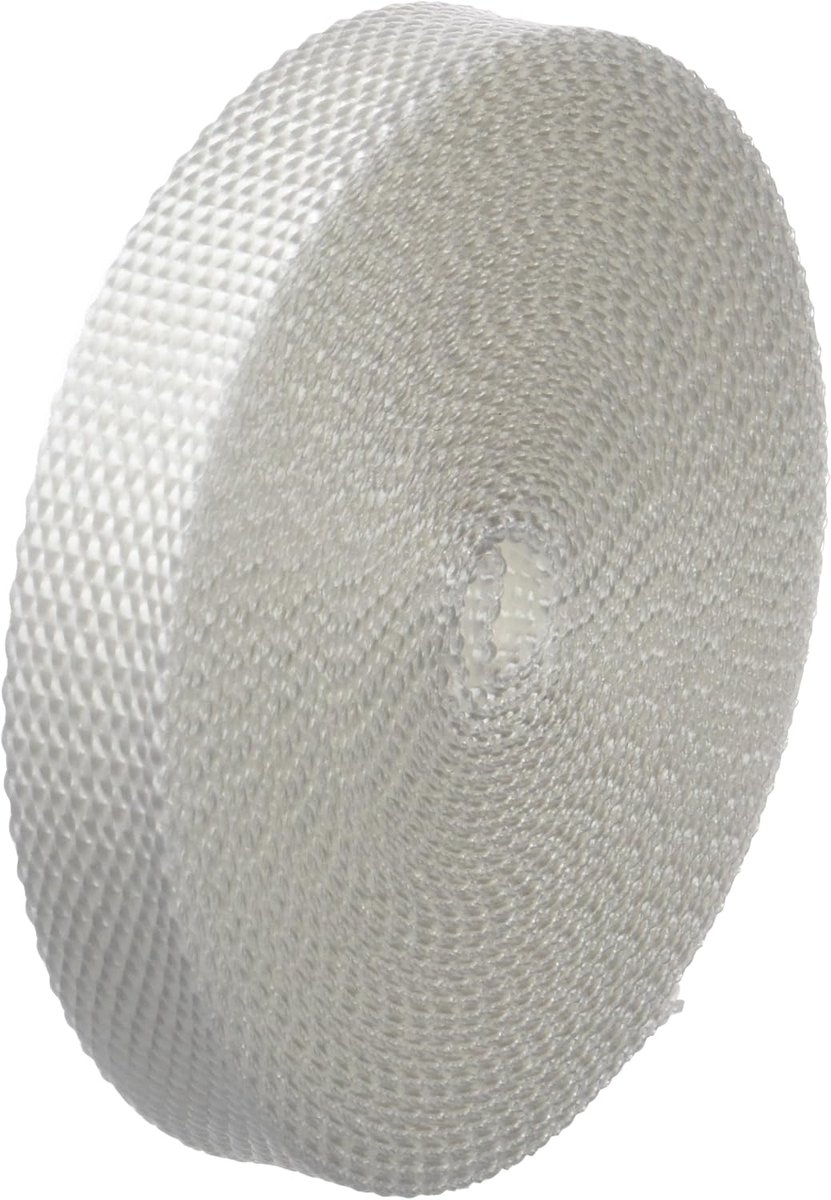 SnelShoppen - Roller Shutter Tape 18mm Wit - Microfiber Gordijnband - Sterk & Duurzaam - Geschikt voor Aluminium Carpentry - Hoogwaardige Kwaliteit