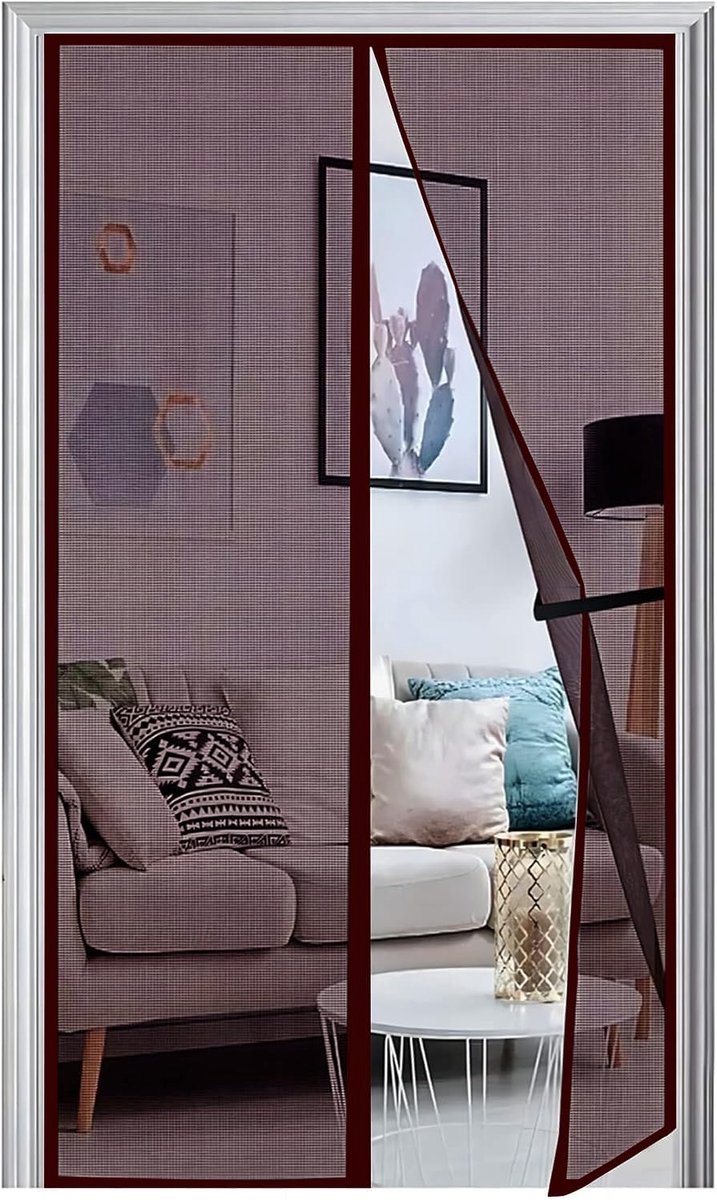 SnelShoppen - Magnetische Vliegenraam Voor Deur 100x200 cm, Gitter Balkon Deur, Insectenwering Zonder Boren, Ideaal Voor Tuin, Balkon, Keuken, Feest