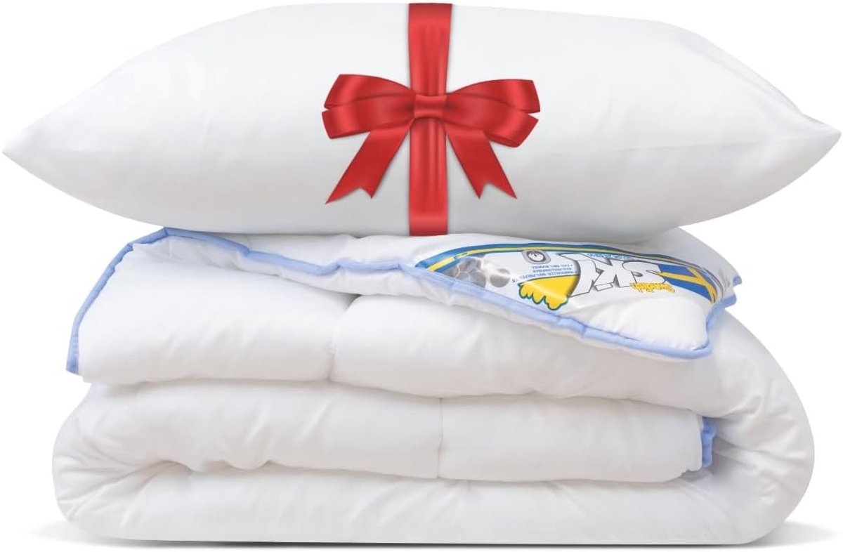 SnelShoppen - All Year Duvet Set 200x200cm - Dubbel Dekbed + 1 Kussen - Superzacht Poly Katoen - Hypoallergeen en Geurvrij - Perfect voor Elk Seizoen