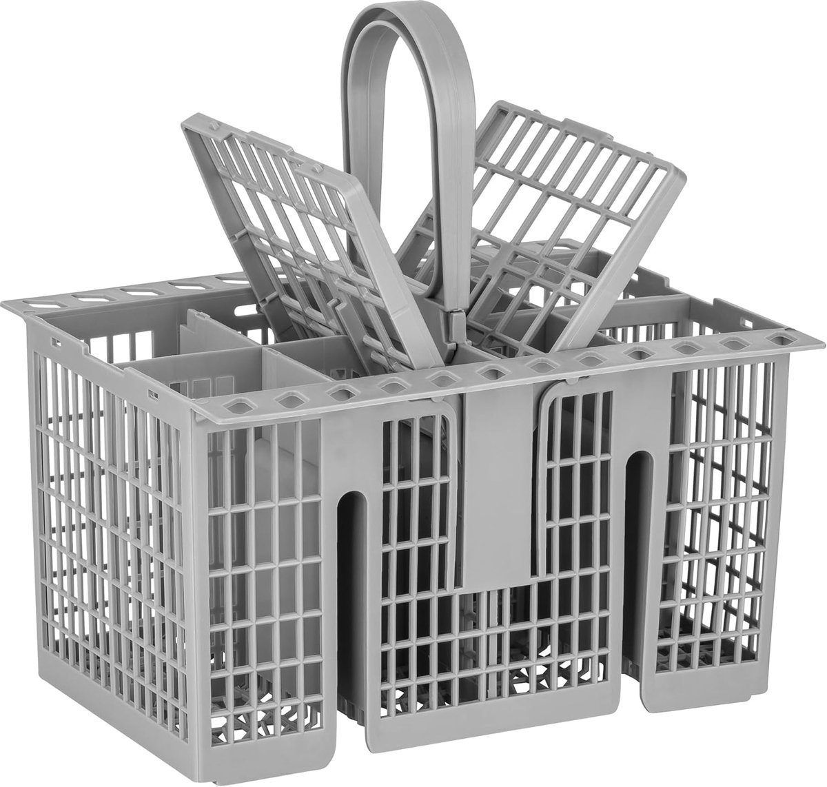 SnelShoppen - Bestekmand voor Onderste Korf 22.5x21x16cm - Universele Vaatwasser Accessoire met 8 Compartimenten voor Keuken - Ideaal voor Snijden en