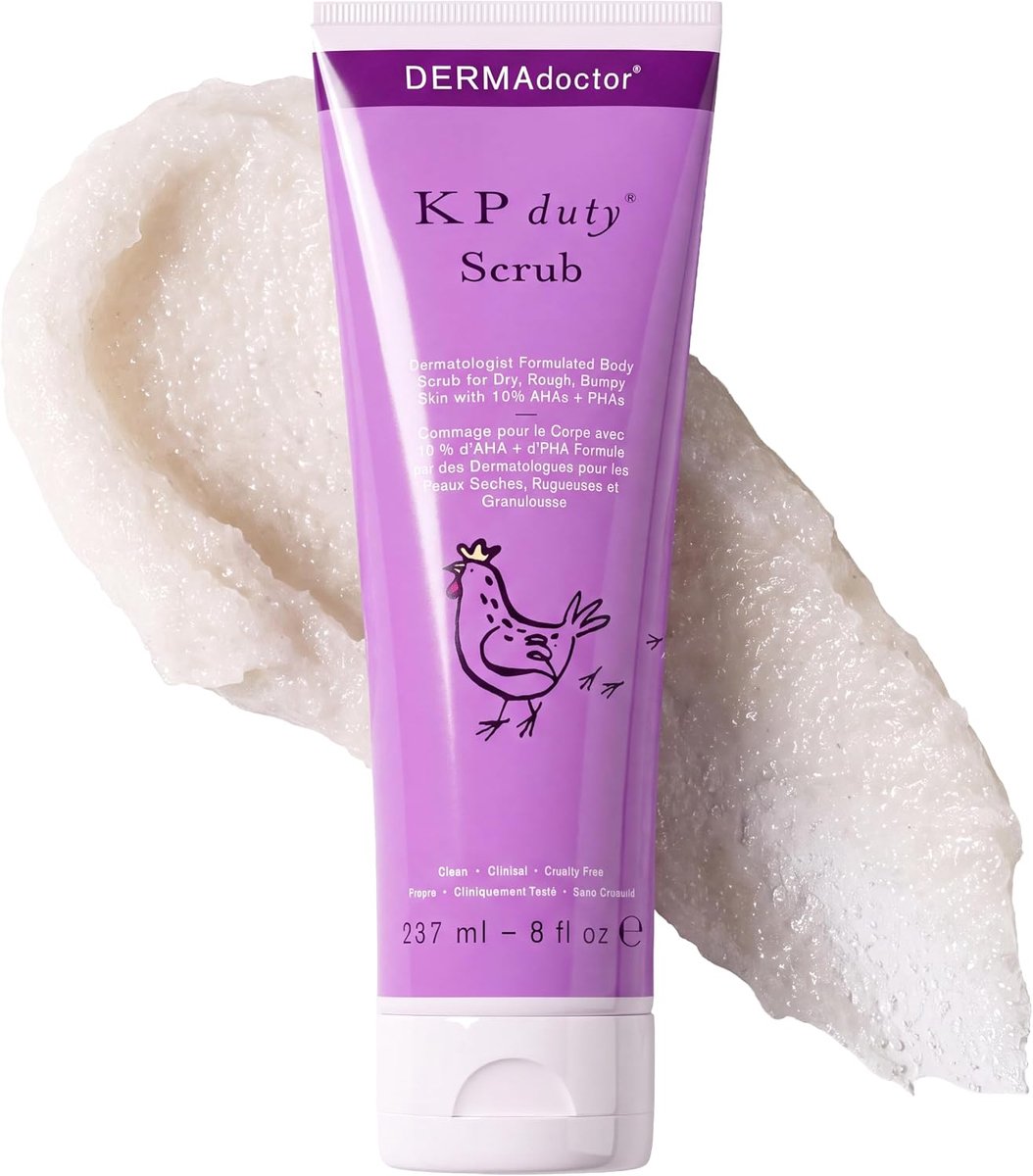 SnelShoppen - Exfoliërende Lichaamscrub voor Aardbeienbenen en Keratosis Pilaris - 227g met 10% AHA's en PHA's - Dermatologisch Geformuleerd voor Ruwe