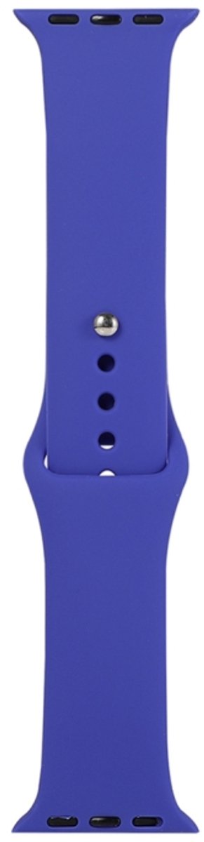 Voor Apple Watch Series 6 & SE & 5 & 4 40 mm / 3 & 2 & 1 38 mm siliconen horlogebandje, lange sectie (heren) (diep saffier)