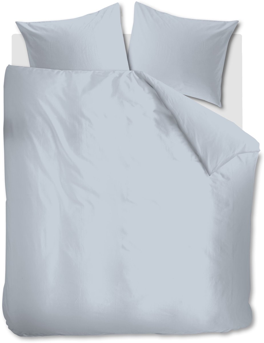 Ambiante Cotton Uni dekbedovertrek - Lits-Jumeaux - 240 x 200/220 cm - Licht blauw