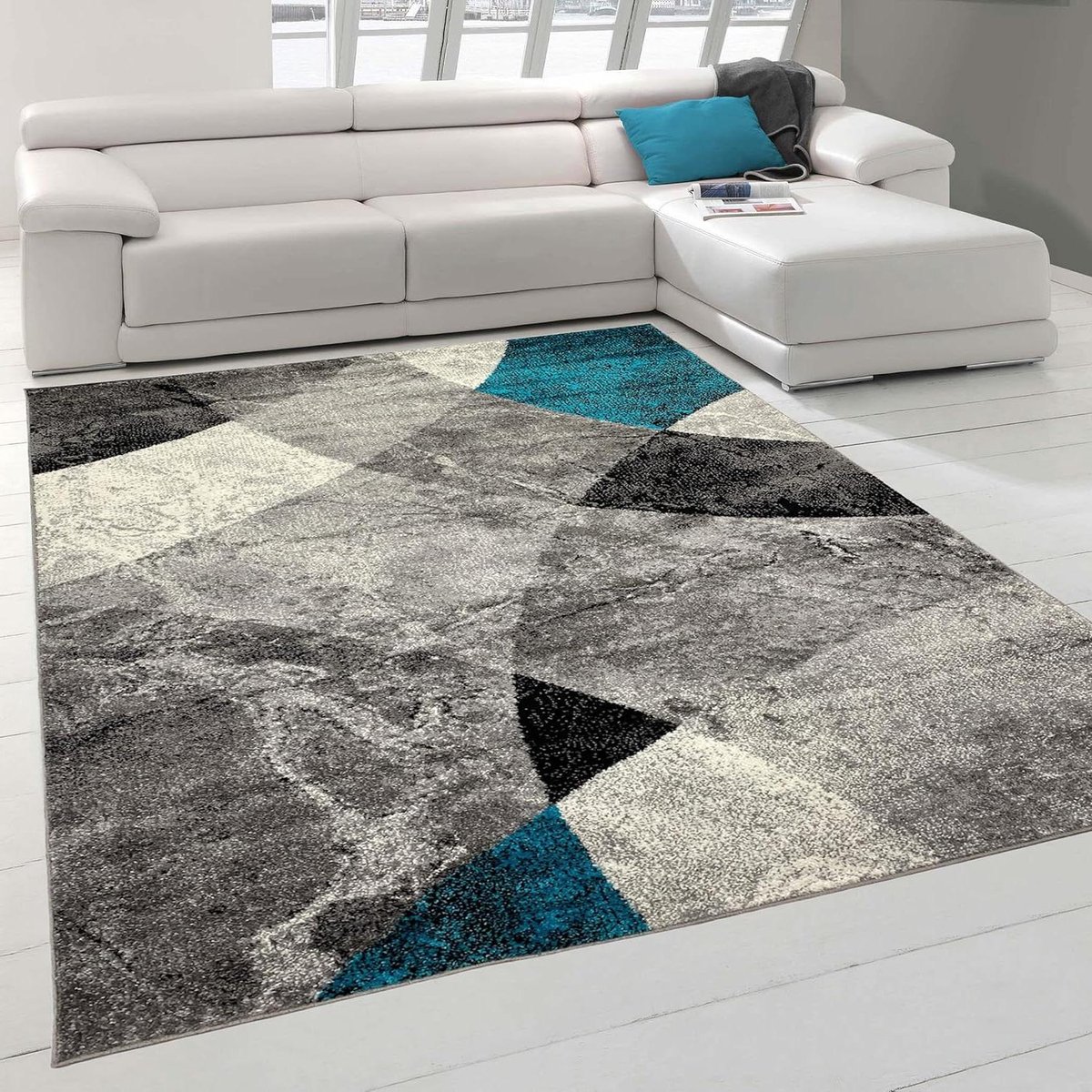 Vloerkleed Abstract - Golvend Design - Woonkamer Decoratie - Geschikt voor Vloerverwarming