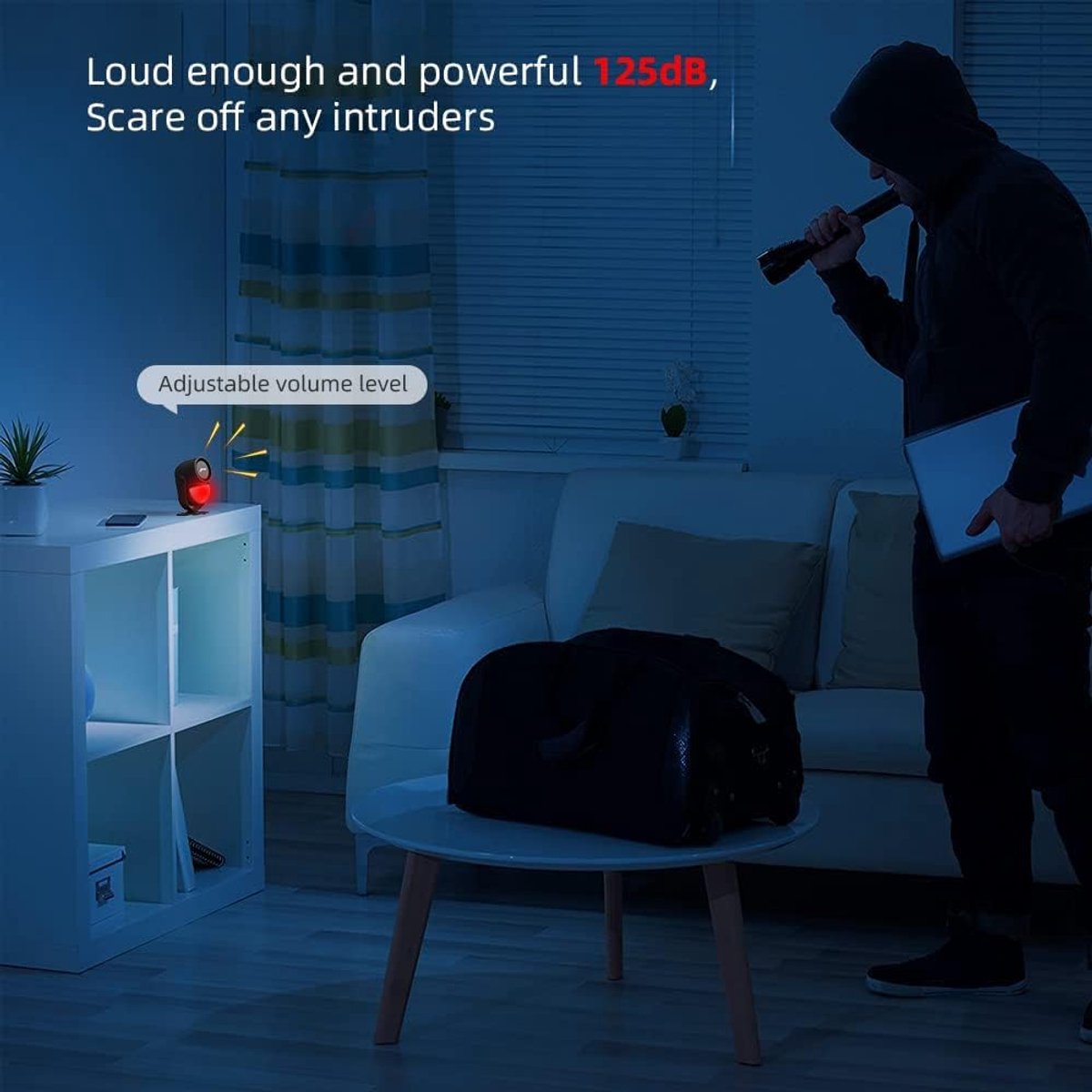 Opritverklikker - PIR-Bewegingsdetectoralarm - Bewegingssensor Met Afstandsbediening - 125 Db - Antidiefstalalarmsysteem Voor Thuis - Camper - Appartement - Auto - Garage - Kantoor - Winkels