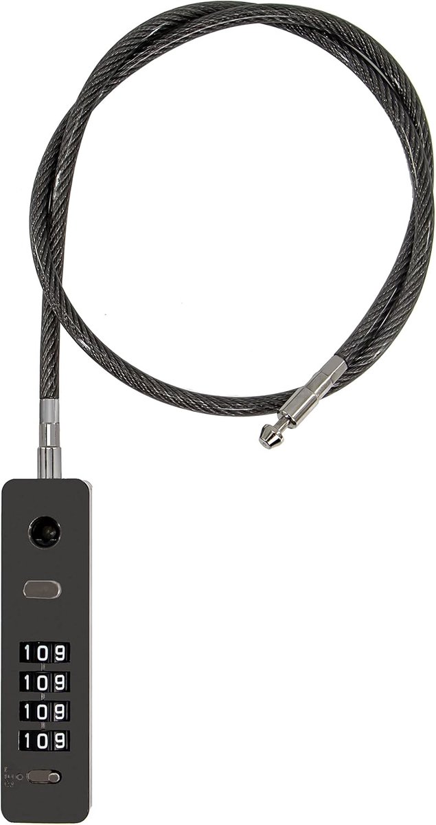 SnelShoppen - Combinatieslot Kabelbeveiliging Roestvrijstalen Kabel Bagageslot Weerbestendig met Resetteerbare Code en Gevlochten Stalen Anti-Diefstal
