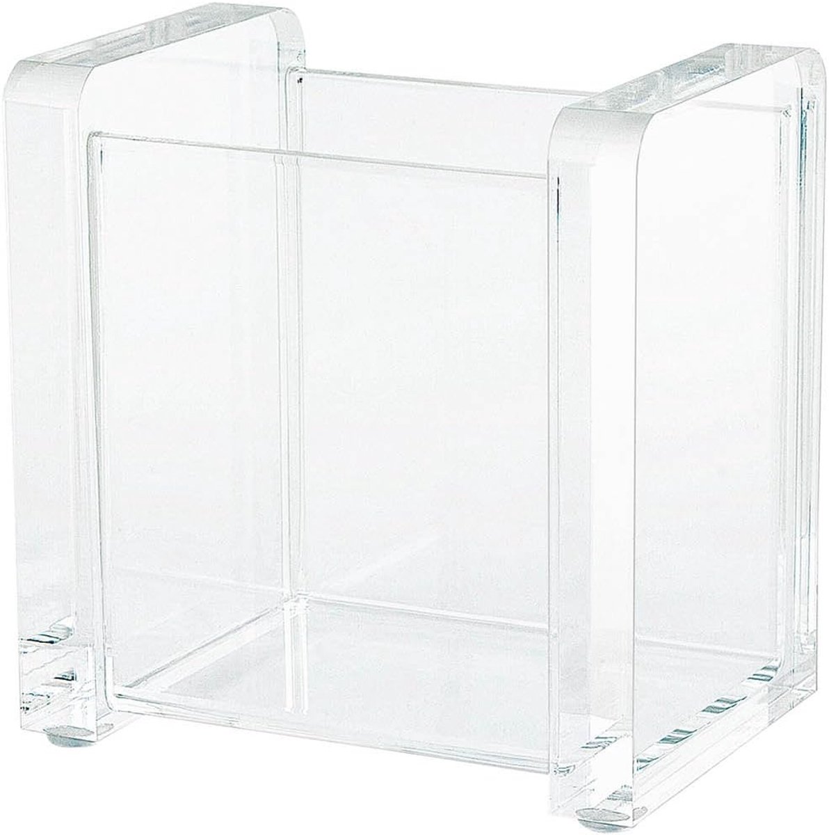 Thijox - Acryl Pennenkoker Cristallic - 2 Vakken - Glashelder - Elegant en Functioneel - Desk Organizer voor Thuis en Kantoor