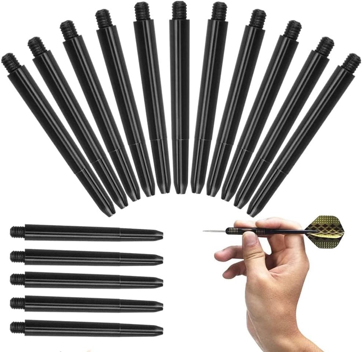 SnelShoppen - 100 Stuks Nylon Dartschachten, Universele Dart Onderdelen, Professionele Dart Accessoires voor Dartwerpen, Geschikt voor Volwassenen en