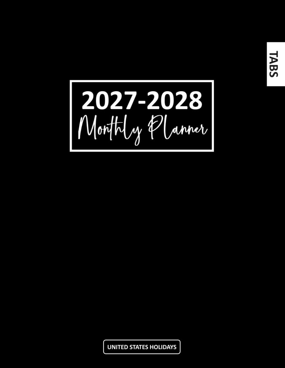 SnelShoppen - 2027-2028 Maandplanner met Tabs - Grote 8.5 x 11 Inch Organiser - 24 Maanden van Jan 2027 tot Dec 2028 - Inclusief Amerikaanse Feestdage
