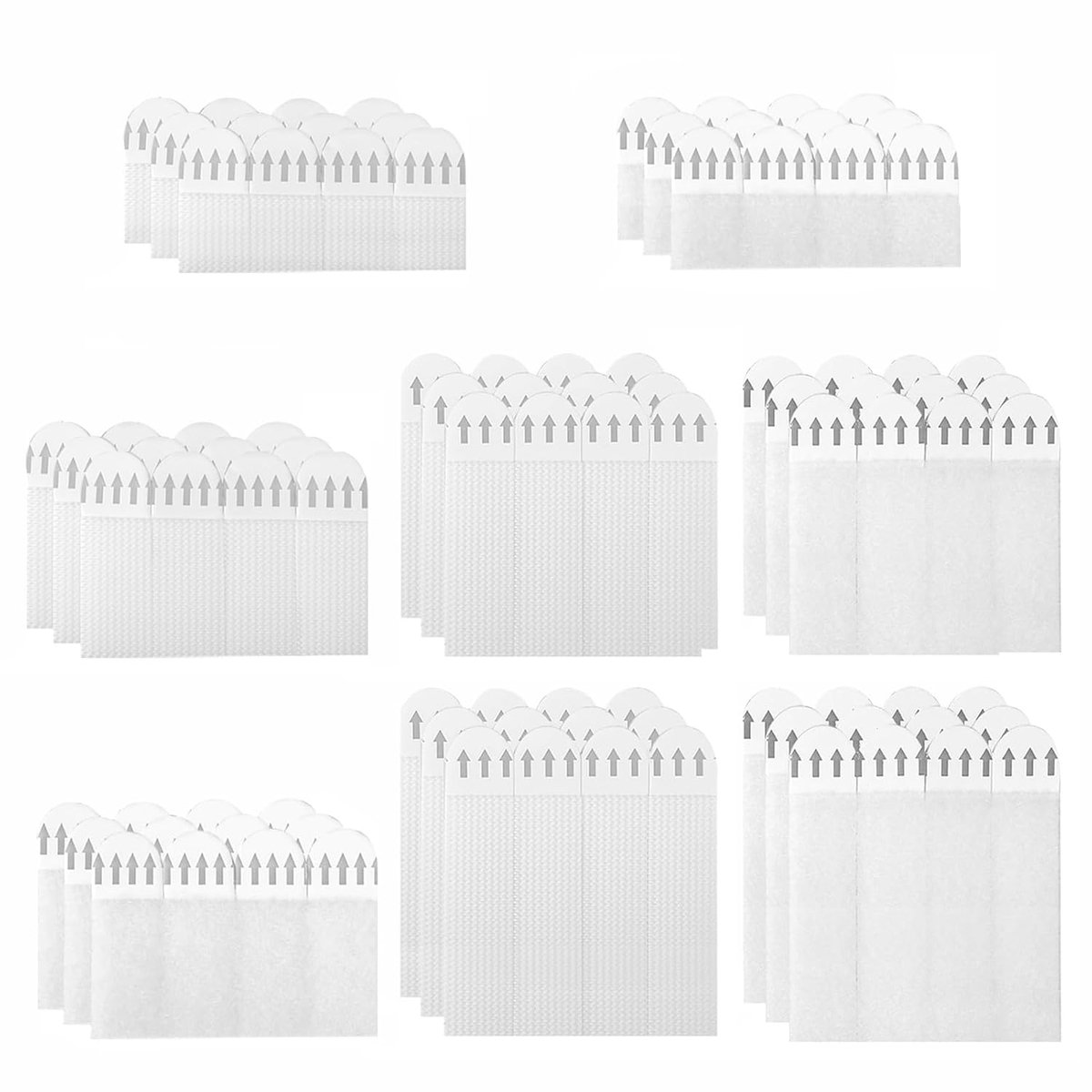 SnelShoppen - 48 Paar Plakstrips voor Foto's & Posters - Zelfklevende Klittenbandstrips voor Muur, Decoratie, Kunstwerken, Flexibel en Schoon, Ideaal