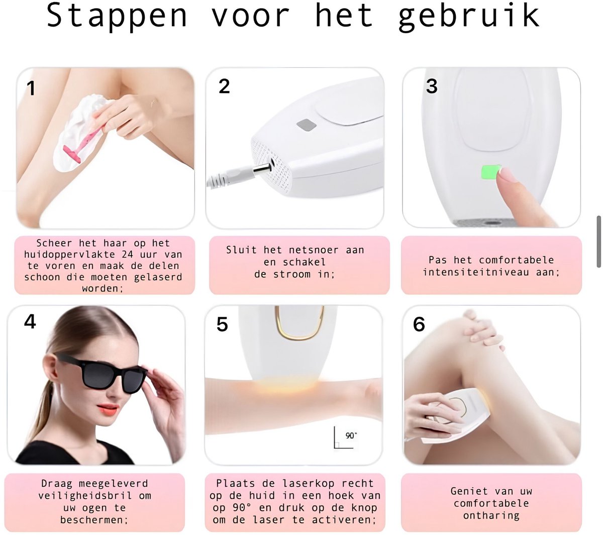 Silky Flash IPL - Haar Laser - Laser Ontharingsapparaat - IPL Ontharing Apparaat - Epileerapparaat Dames & Heren - Ontharingsapparaten - Inclusief Beschermbril, Scheermes- 5 Standen thumbnail 5