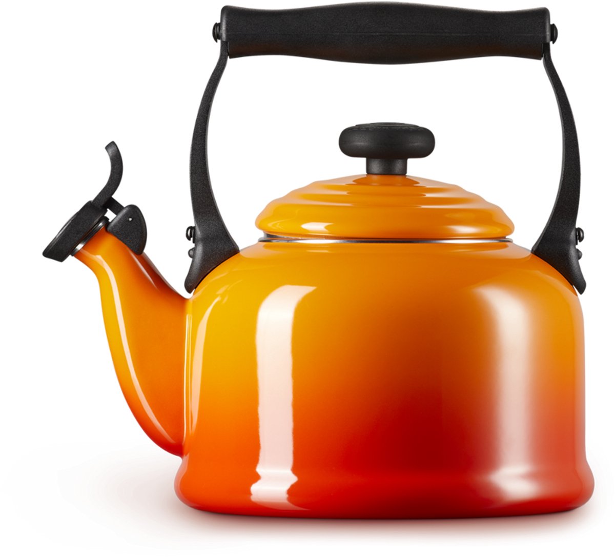 Bol.com Le Creuset Tradition Fluitketel - 2.1 l - Oranje/Rood aanbieding