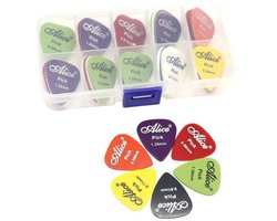 60x Plectrums - Gitaar plectrum set - Guitar picks - Plectra - Gitaar accessoires - Plektrums - Picks voor gitaar - 6 diktes - Kleurenmix - Muziek accessoires - Gitaarspelen - Gitarist - Jonyx