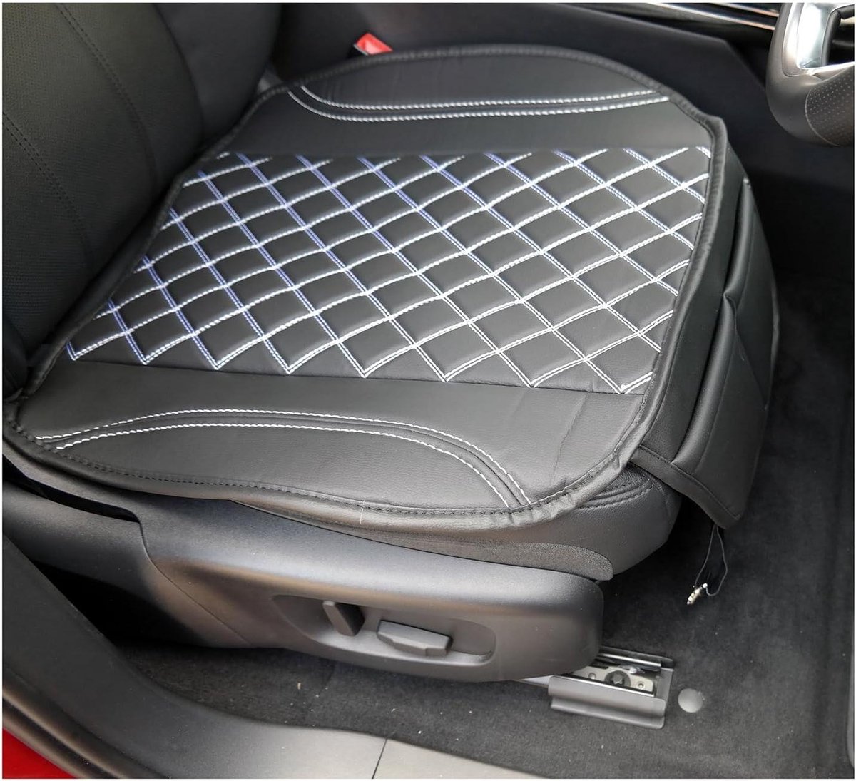 Stoelkussen Kunstleer - Zitvlak Kussen - Comfortabel Rijden - Opbergvakken - 55 x 55 cm -