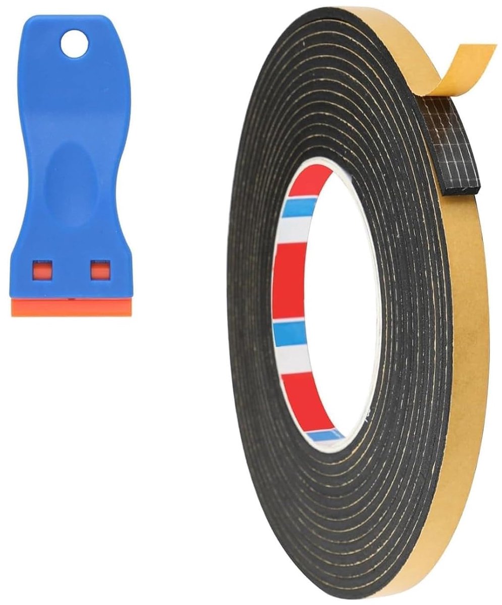 SnelShoppen - Sealing Tape 10 mm x 3 mm - Zelfklevend, 5.6 m Hittebestendig Lijmband voor Keramische Kookplaat, Keuken, Deuren en Ramen