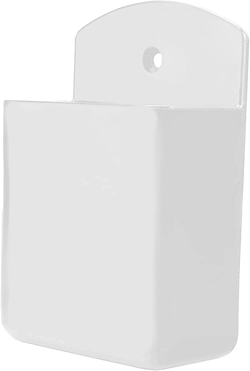 Afstandsbediening Houder - Muur Organizer - Ruimte Besparen - Nagelvrije Montage - 100x63x30 mm - Wit