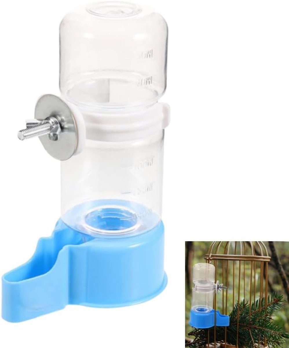 SnelShoppen - Bird Bath 140 ml, Parrot Dispenser, Voeder- en Waterdispenser voor Cockatiel, Tuinaccessoires, Geschikt voor Vogelopvang en Verzorging