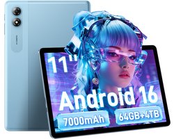 ExcitPower T30 Tablet - 11 inch - 4GB RAM - 64GB ROM - 7000mAh - Blauw