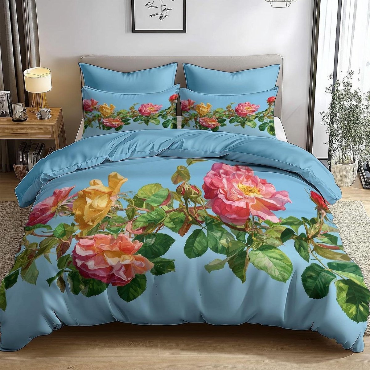 Dekbedovertrek Set - Beddengoed Set - Comfortabel Slapen - Omkeerbaar Design - 180 x 200 c